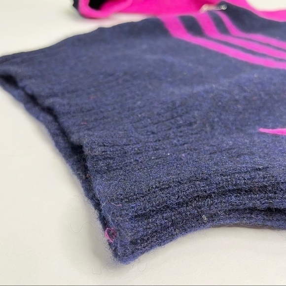 Rare! NEW Banbutsu 100% Wool Barbie Pink Purple Navy Striped Star Hoodie Shirt - Picture 10 of 14